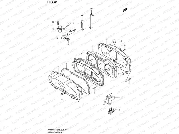 41 - SPEEDOMETER (AN650ZL3 E28)