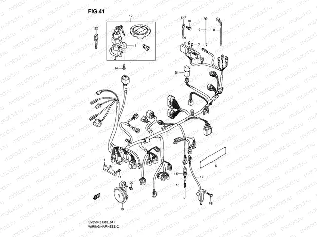 41 - WIRING HARNESS (SV650K8/K9/SV650UK8/UK9)