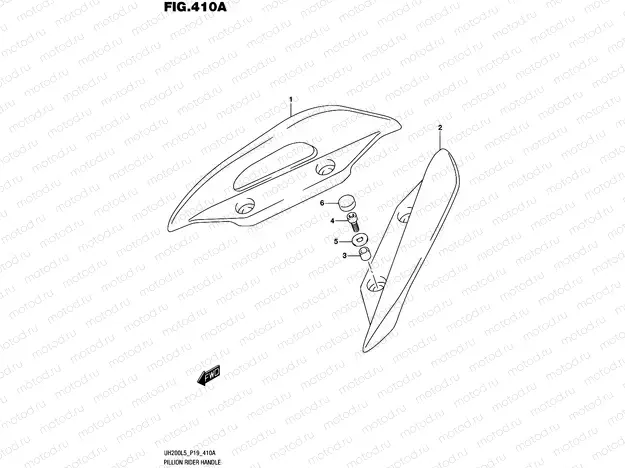 410A - PILLION RIDER HANDLE
