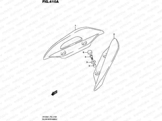 410A - PILLION RIDER HANDLE