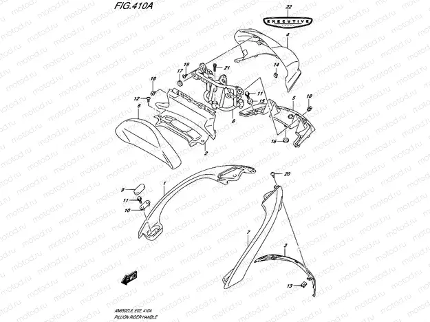 410A - PILLION RIDER HANDLE