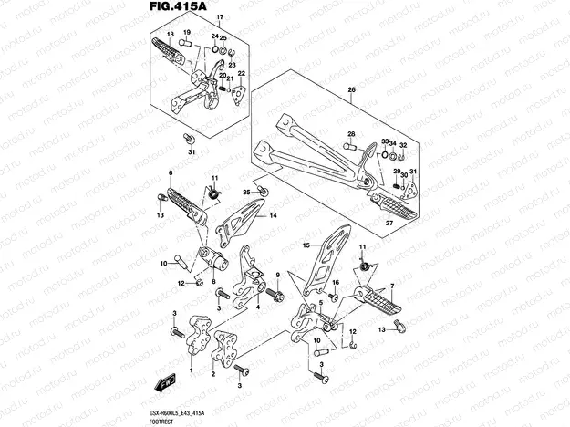 415A - FOOTREST