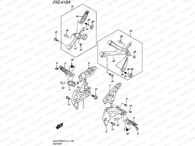 415A - FOOTREST