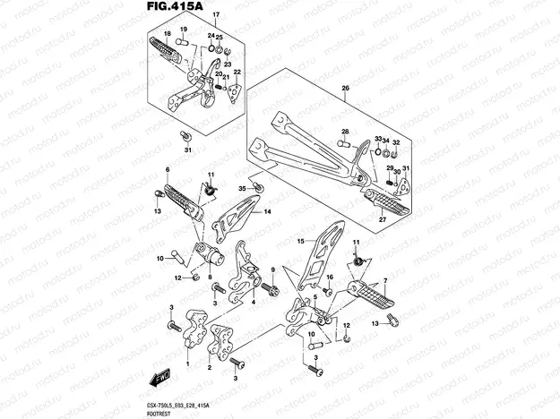 415A - FOOTREST