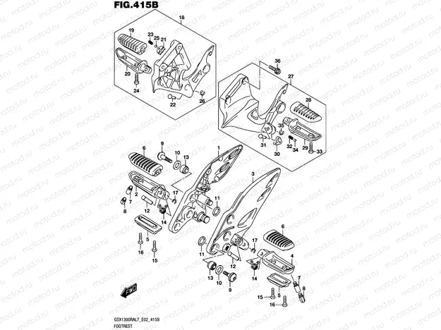 415B - FOOTREST (GSX1300RAL7 E19)