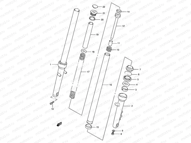 41A - FRONT DAMPER (MODEL Y/K1)
