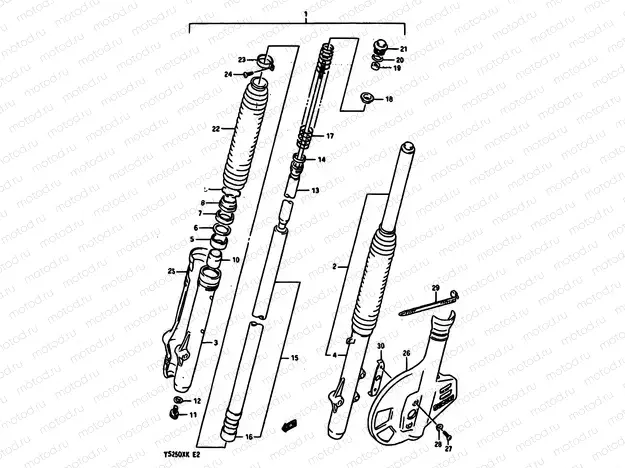 41A - FRONT FORK (MODEL K)