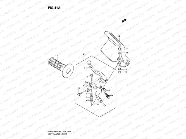 41A - LEFT HANDLE LEVER (MODEL L0)