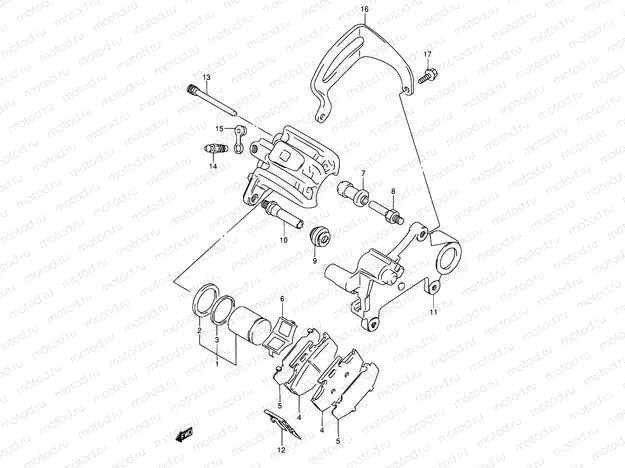41A - REAR CALIPERS (MODEL L/M)