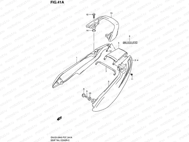 41A - SEAT TAIL COVER (MODEL K6)
