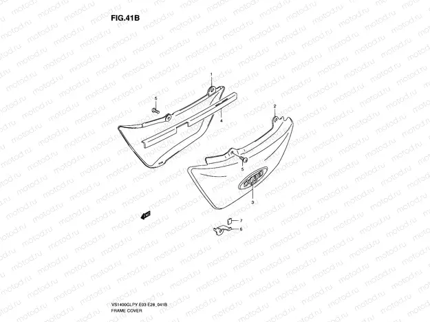 41B - FRAME COVER (MODEL K2/K3)