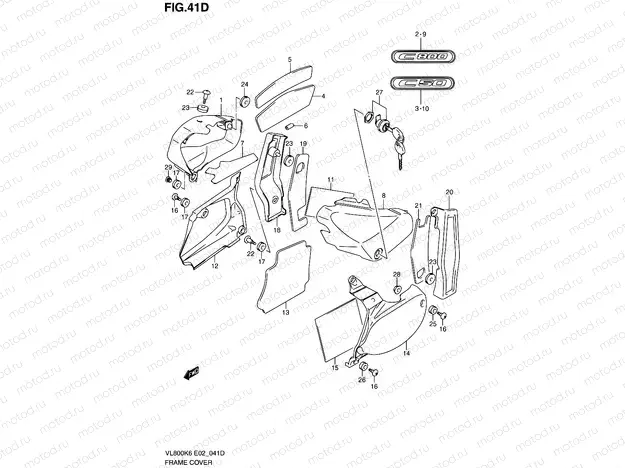 41D - FRAME COVER (MODEL L0)