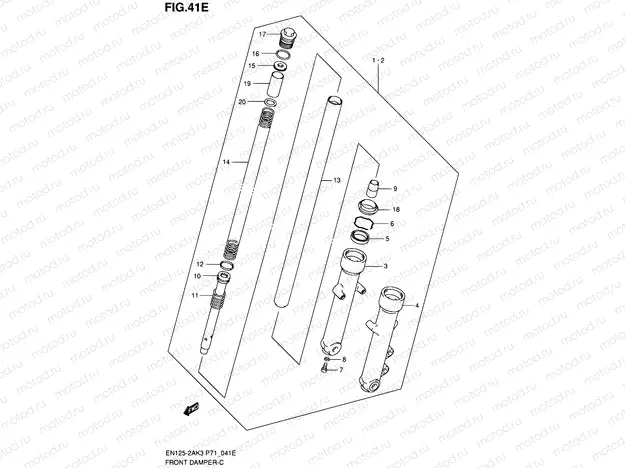 41E - FRONT DAMPER (EN125HUK4/HUZK6/-2AK7/-2AK8) : ORDER FROM SMC (JAPAN)