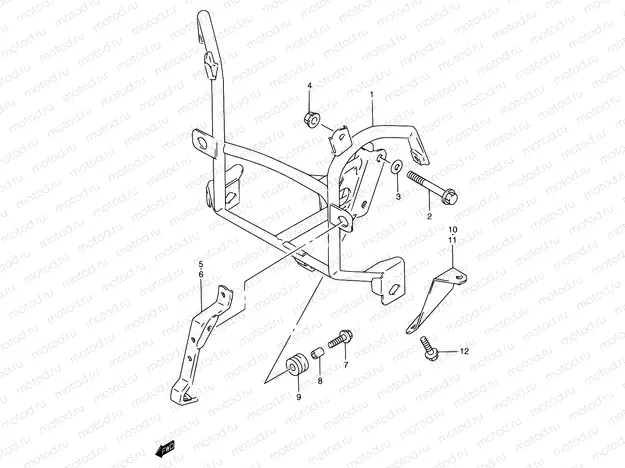 42 - COWLING BRACE (GSF1200ST/SV/SAV/SW/SAW/SX/SAX/SY/SAY)