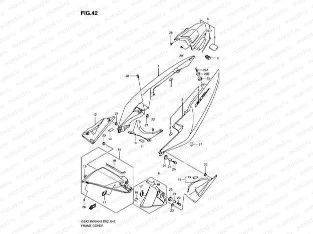 42 - FRAME COVER (MODEL K8/K9)