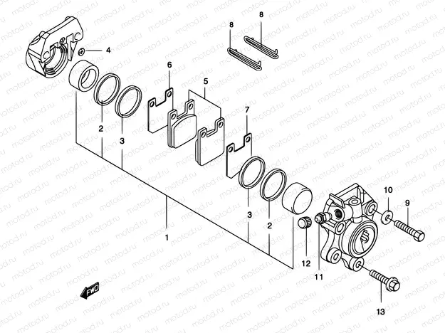 42 - FRONT CALIPER (AJP)