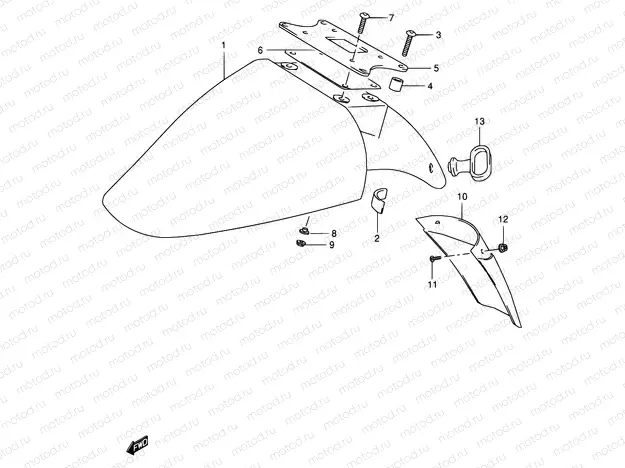 42 - FRONT FENDER