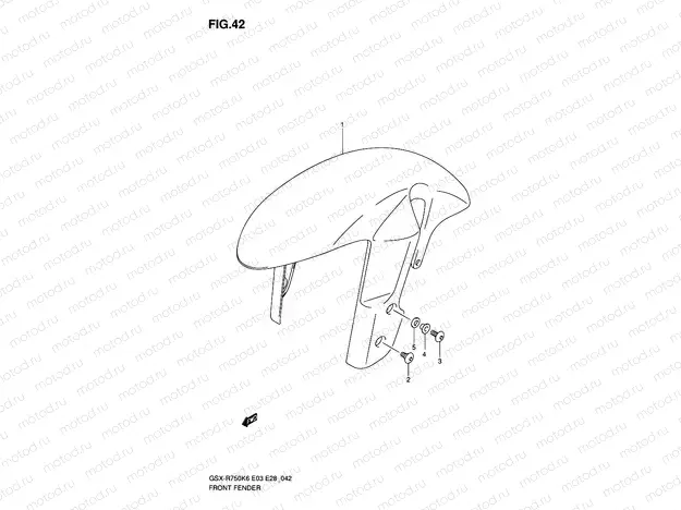 42 - FRONT FENDER
