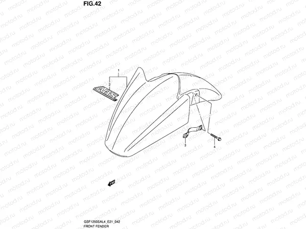 42 - FRONT FENDER