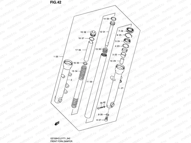 42 - FRONT FORK DAMPER