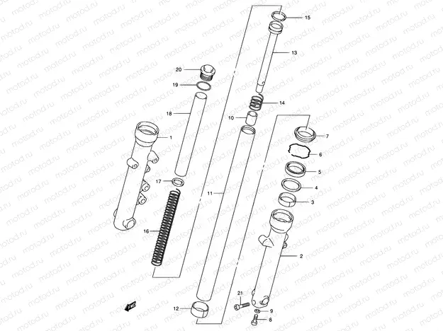 42 - FRONT FORK DAMPER