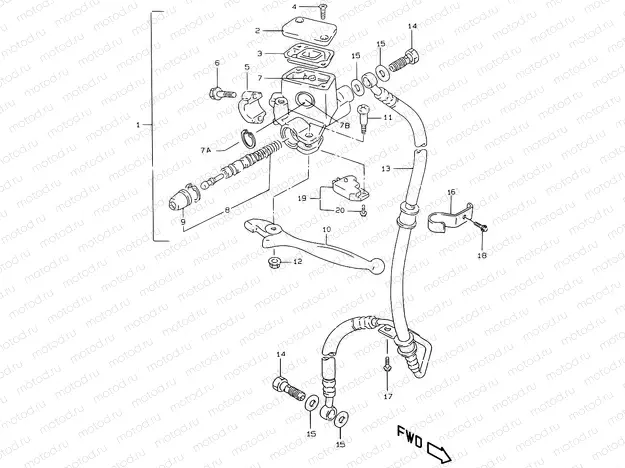 42 - FRONT MASTER CYLINDER (MAGURA)