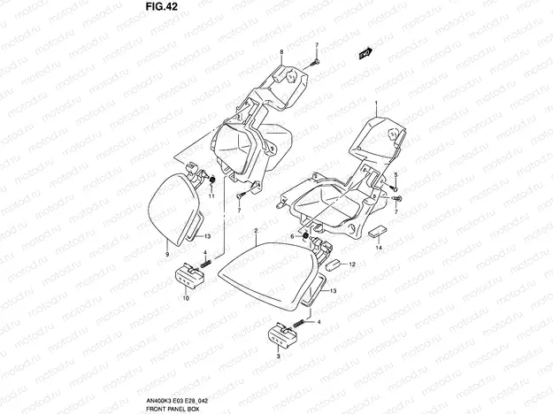 42 - FRONT PANEL BOX (MODEL K3)