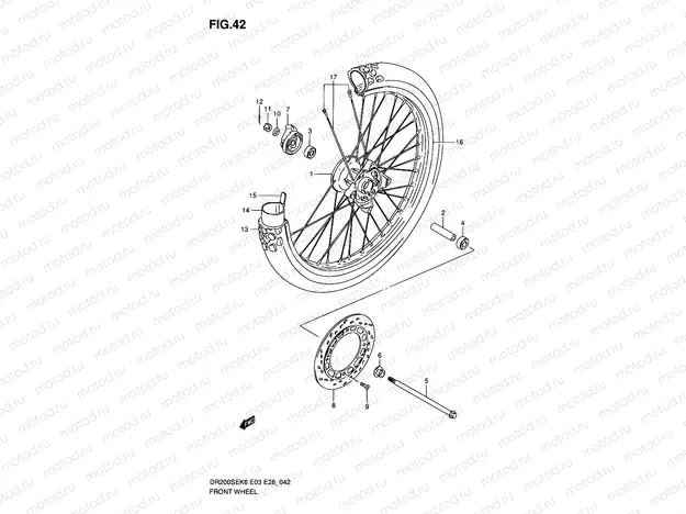 42 - FRONT WHEEL