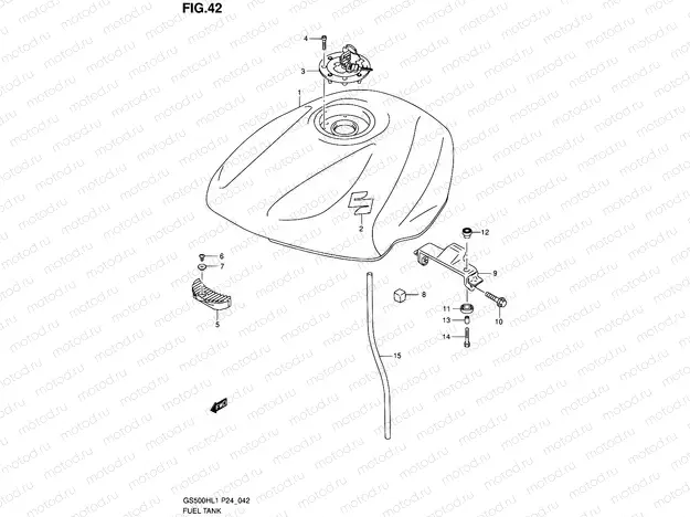 42 - FUEL TANK (GS500H)