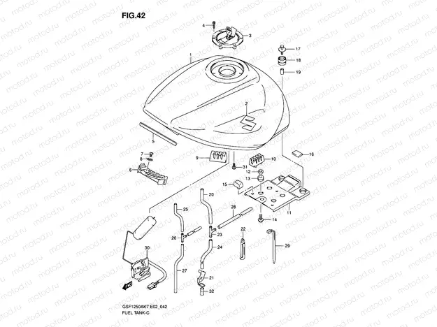 42 - FUEL TANK (MODEL K7/K8)