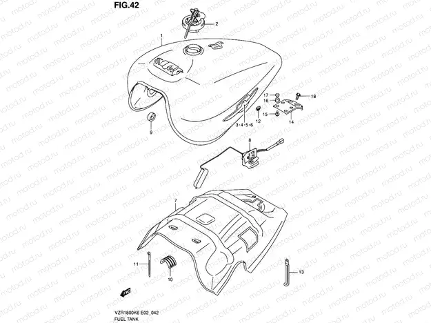 42 - FUEL TANK (VZR1800K6/UFK6/K7/U2K7)