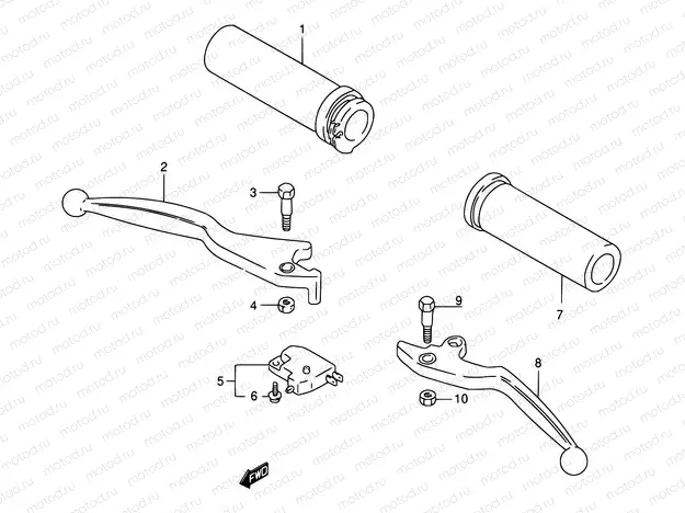 42 - HANDLE LEVER (MODEL N/P/R)