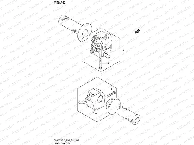 42 - HANDLE SWITCH (DR650SEL3 E28)