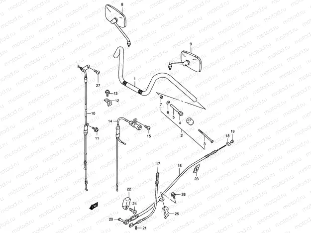 42 - HANDLEBAR (MODEL K1/K2/K3/K4)