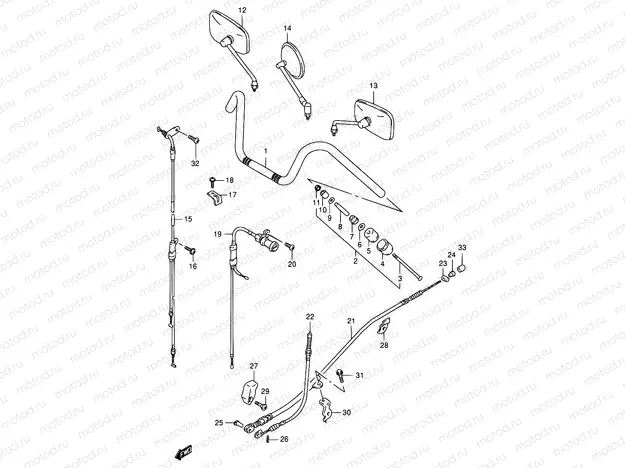 42 - HANDLEBAR (MODEL S)