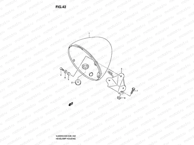42 - HEADLAMP HOUSING