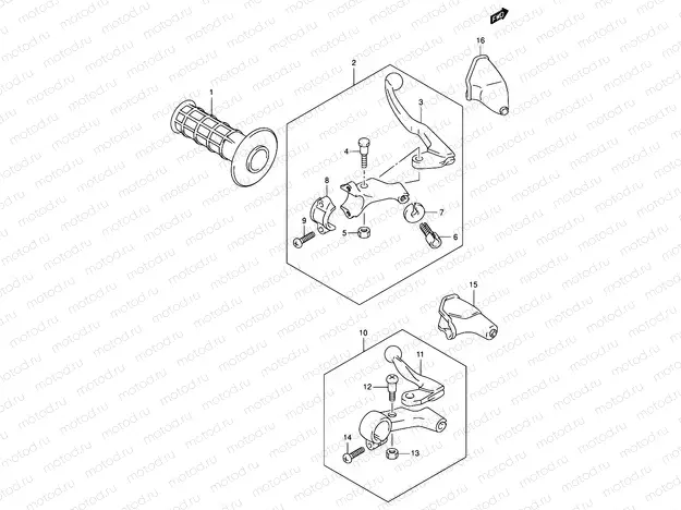 42 - LEFT HANDLE LEVER (DR-Z400Y/K1/K2/K3/K4)