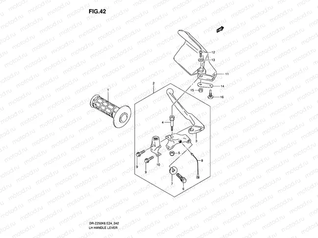 42 - LH HANDLE LEVER