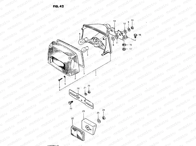 42 - REAR COMBINATION LAMP (E22, E25)