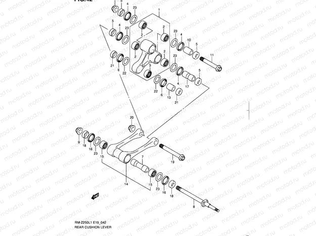 42 - REAR CUSHION LEVER