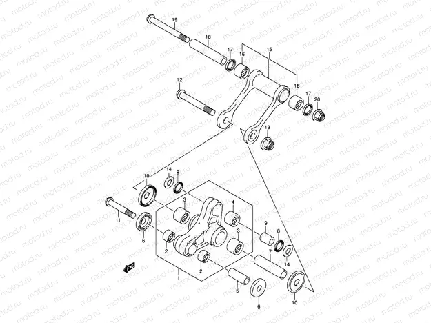 42 - REAR CUSHION LEVER
