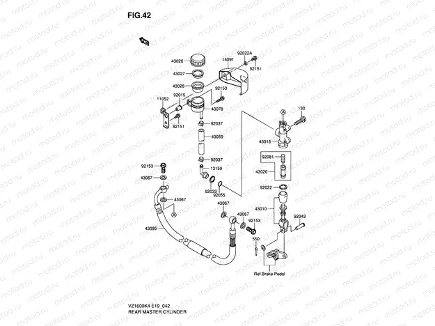 42 - REAR MASTER CYLINDER