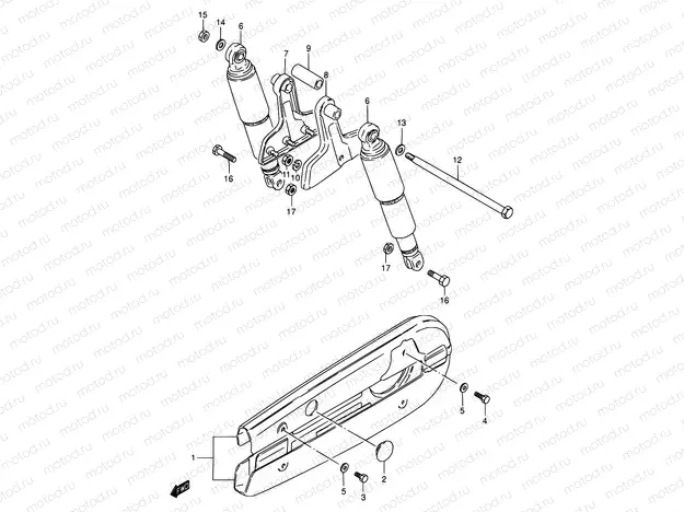42 - REAR SHOCK ABSORBER (MODEL Z)
