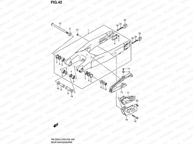 42 - REAR SWINGINGARM
