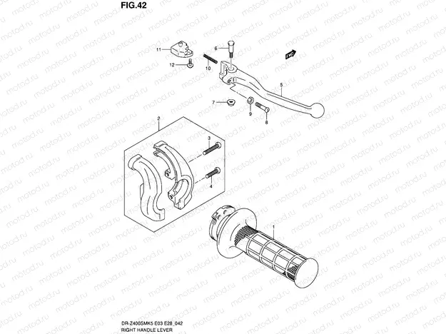 42 - RIGHT HANDLE LEVER