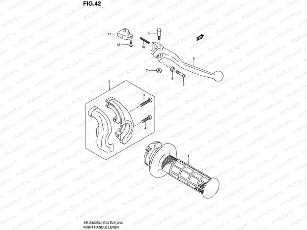 42 - RIGHT HANDLE LEVER