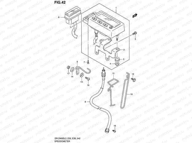 42 - SPEEDOMETER (DR-Z400SL3 E28)