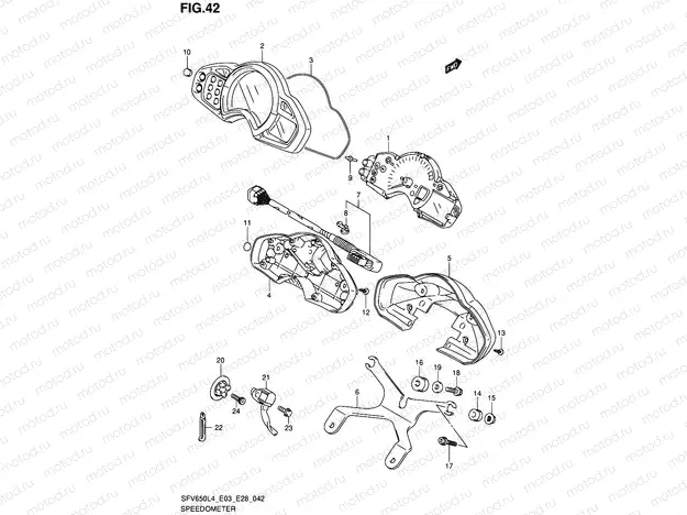 42 - SPEEDOMETER (SFV650AL4 E28)