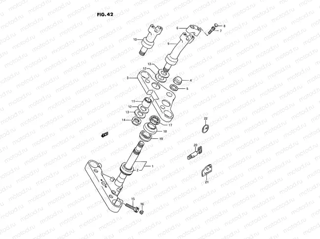 42 - STEERING STEM (MODEL H/J/K/L/M/N/P/R)