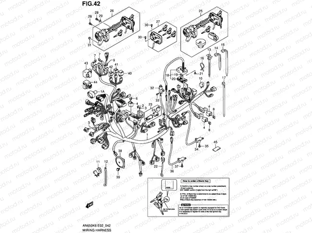 42 - WIRING HARNESS (AN650AK6/AK7/AK8 E02/E19/E51)